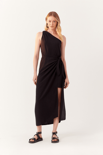 Cropped Double-Tie Dress