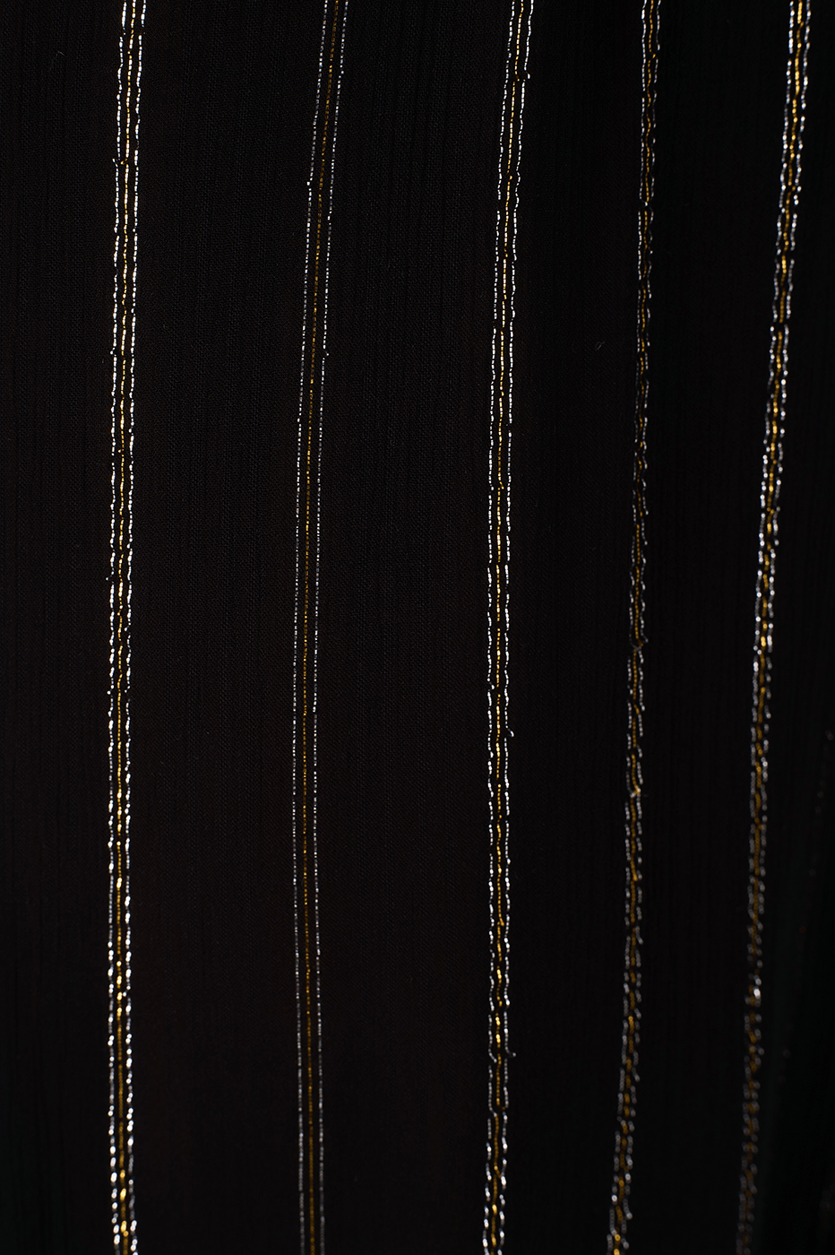 Long Lurex Tie-Bodice Dress