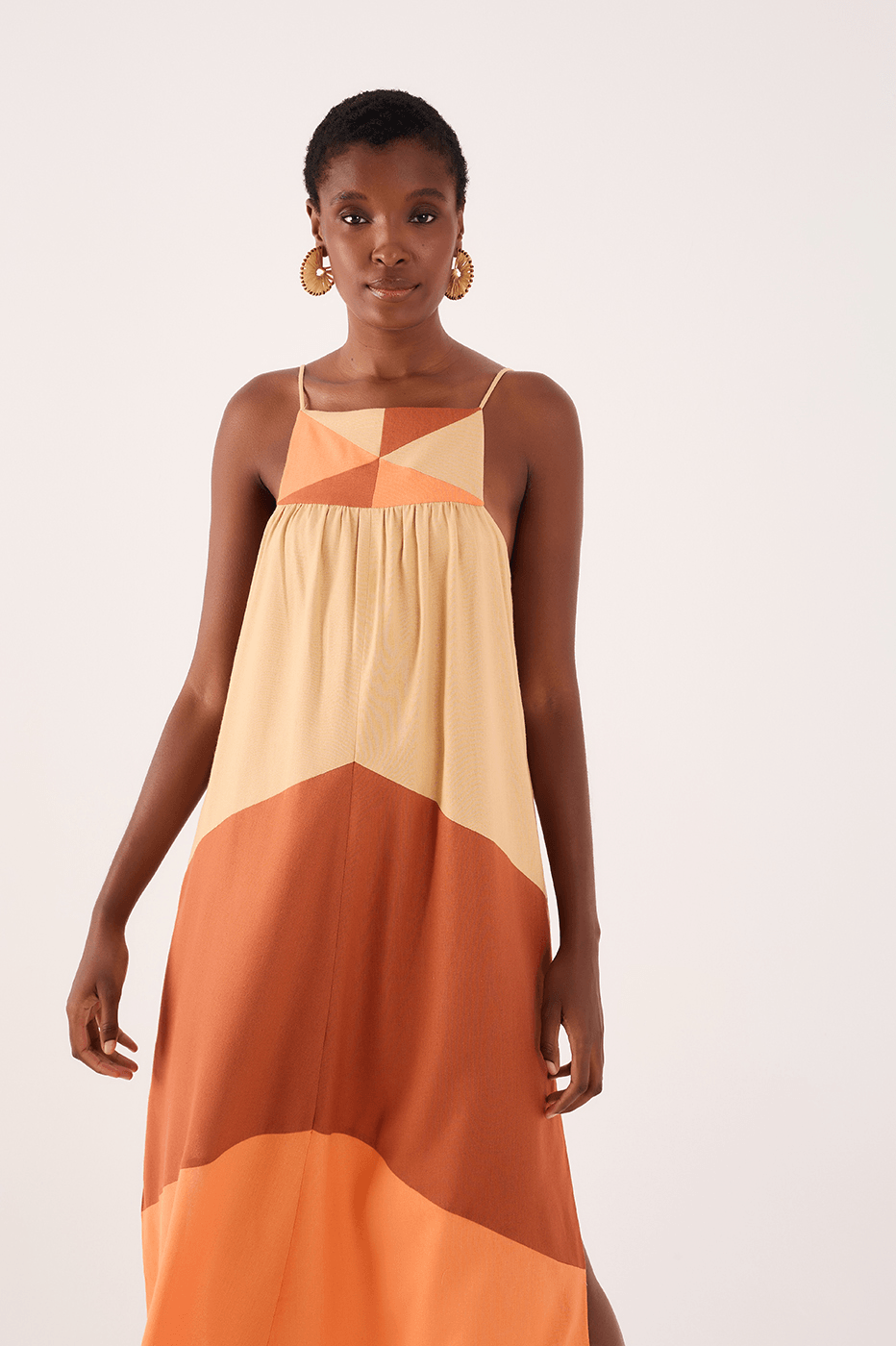 Linen Midi Cutout Dress