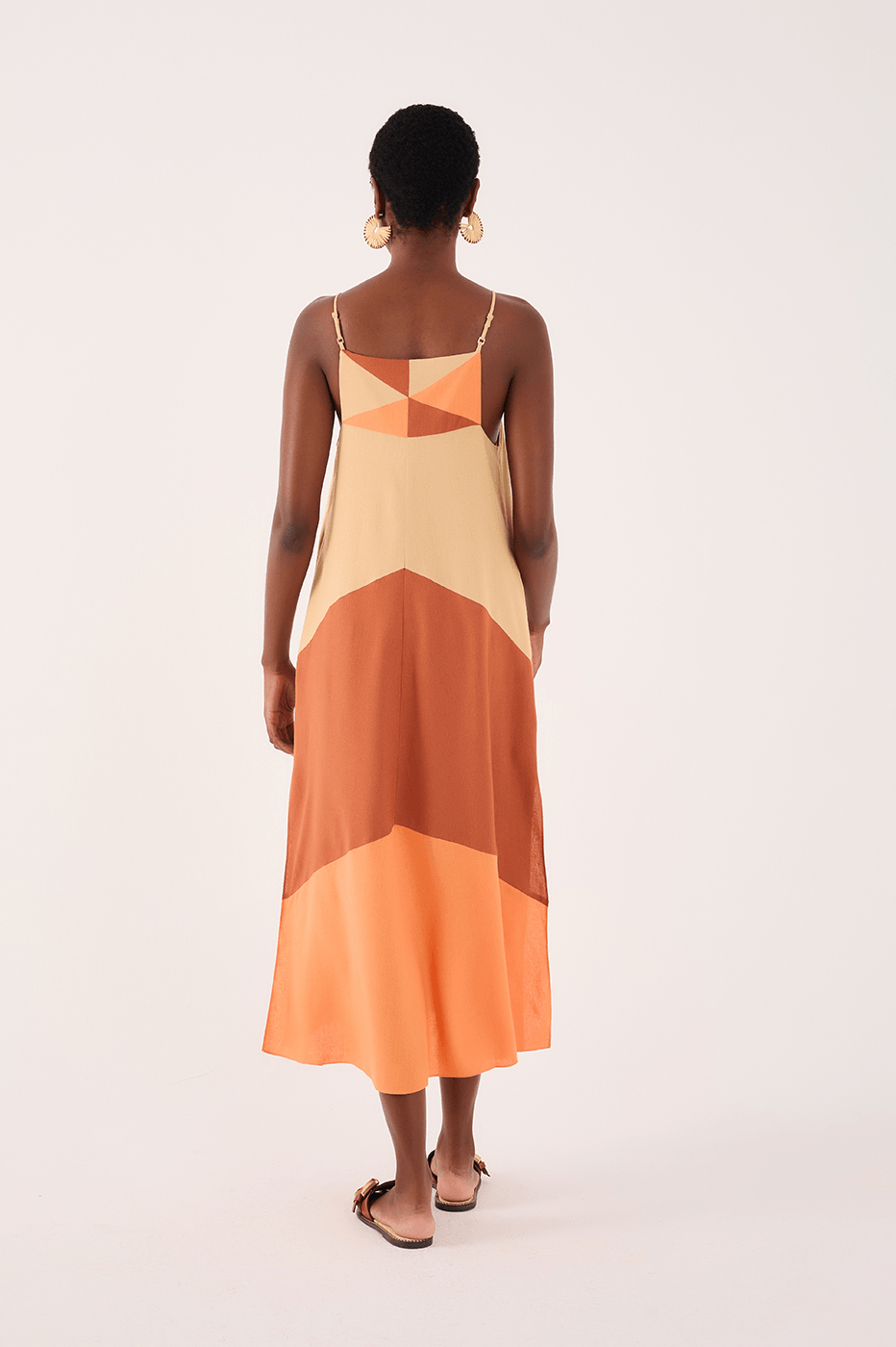 Linen Midi Cutout Dress