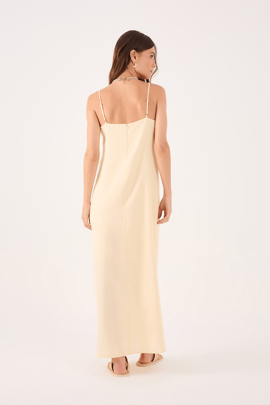 Cropped Twist-Neckline Dress