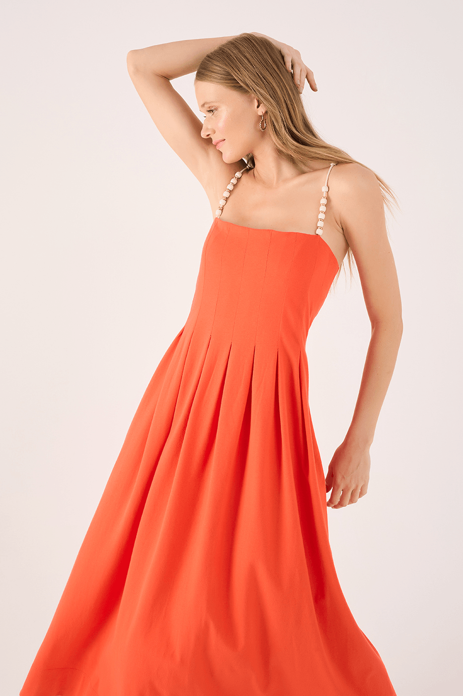 Pleated Pintuck Dress