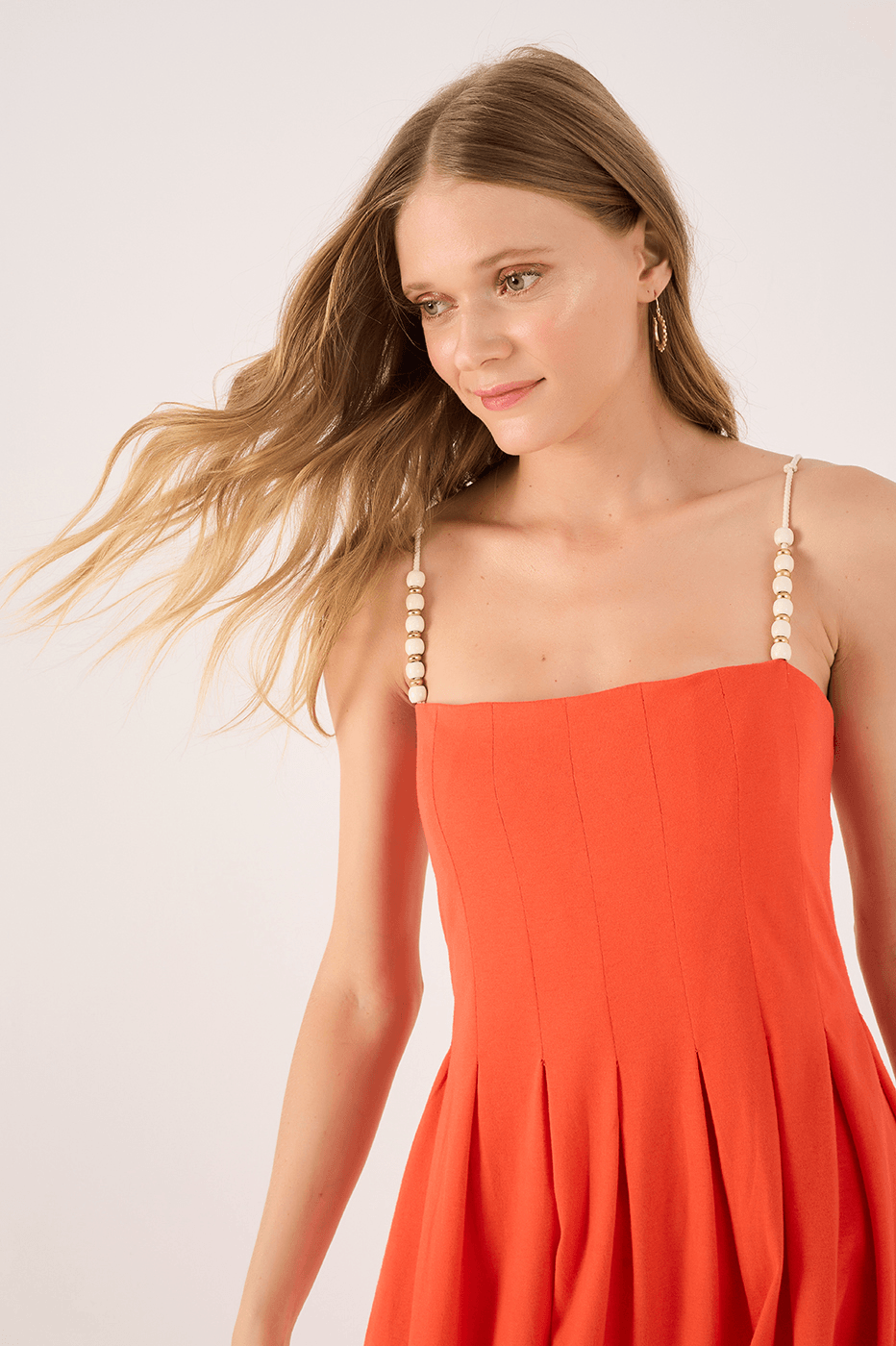 Pleated Pintuck Dress