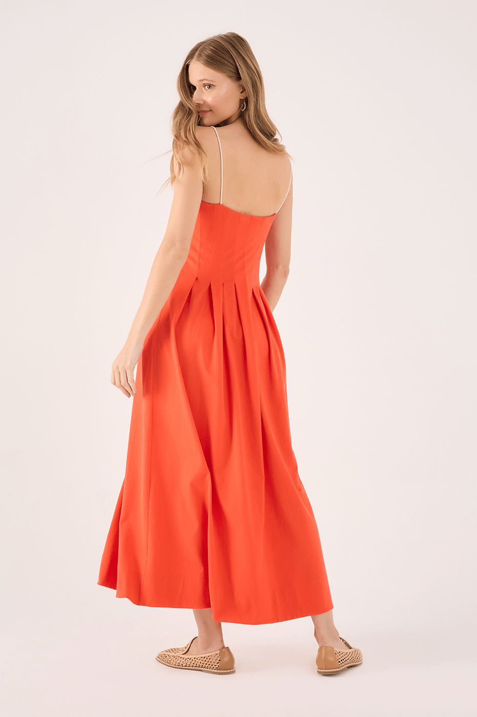 Pleated Pintuck Dress