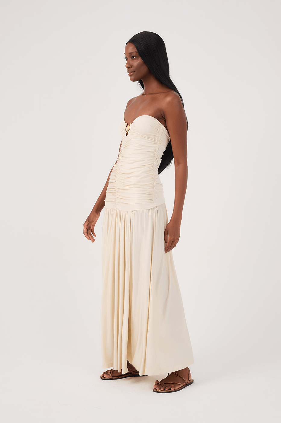 Jersey Ruched Buckle Dress