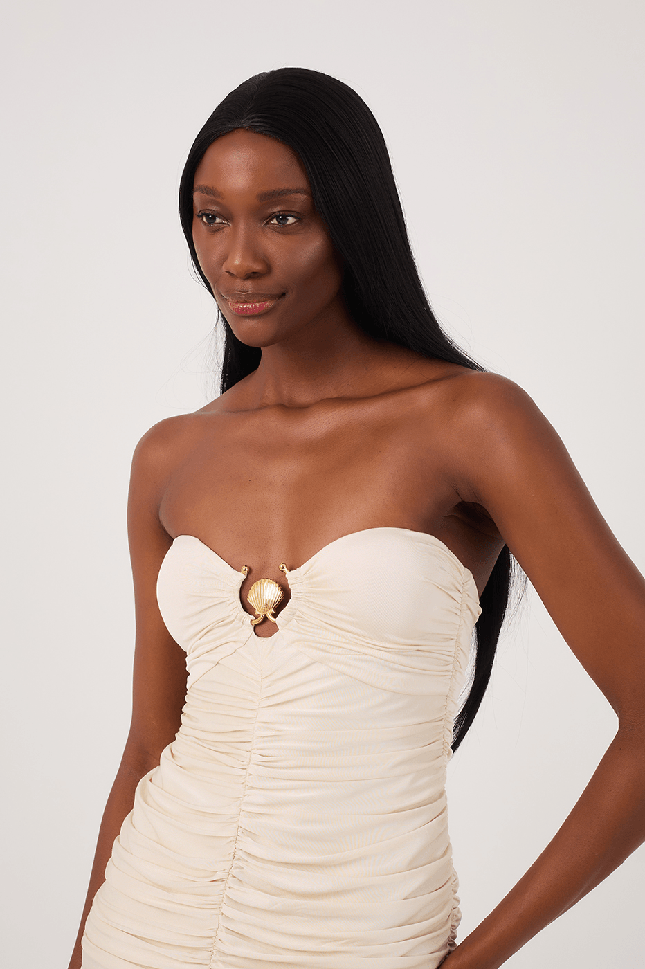 Jersey Ruched Buckle Dress