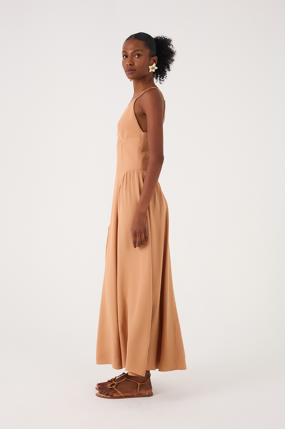 V Neck Sleeveless Maxi Dress