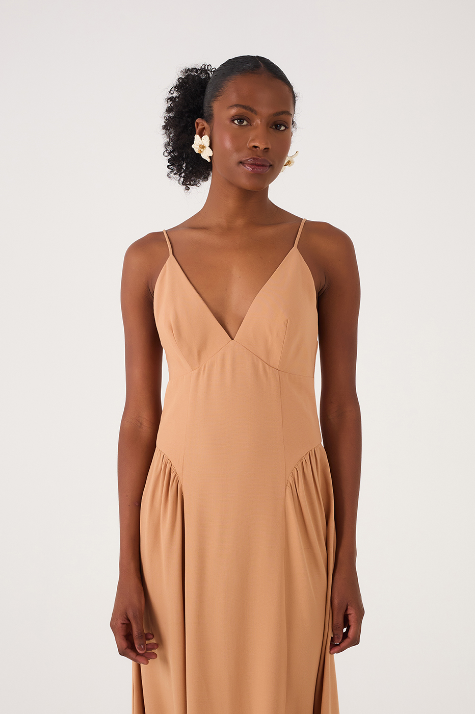 V Neck Sleeveless Maxi Dress