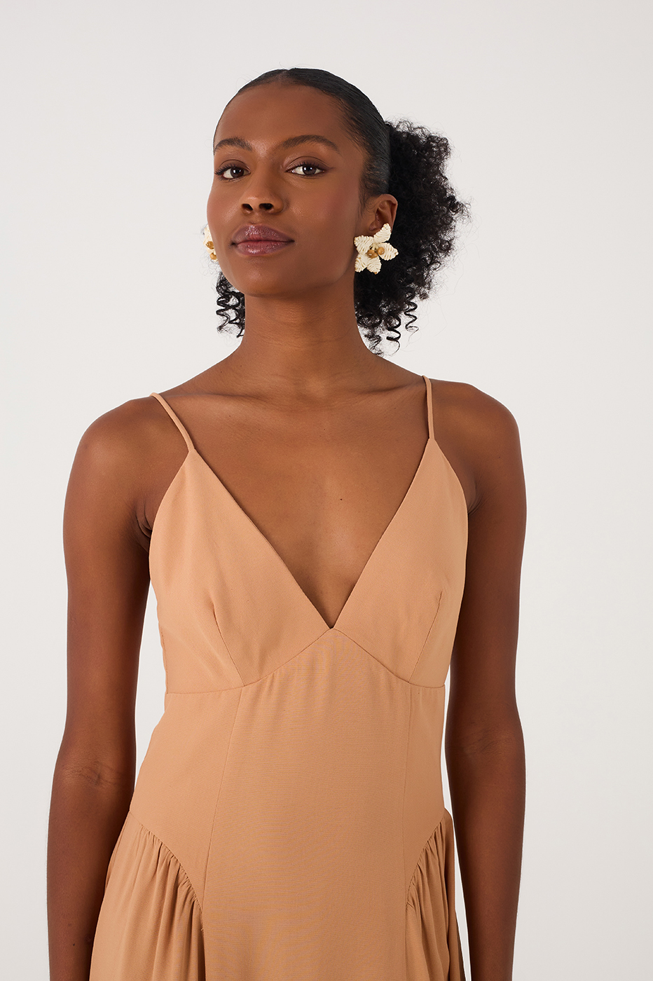 V Neck Sleeveless Maxi Dress