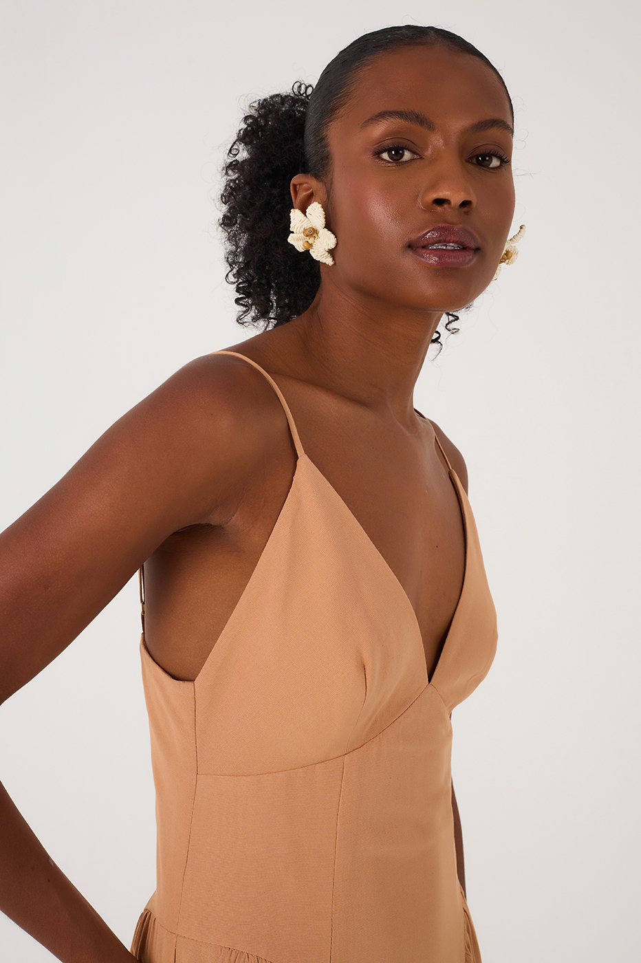 V Neck Sleeveless Maxi Dress
