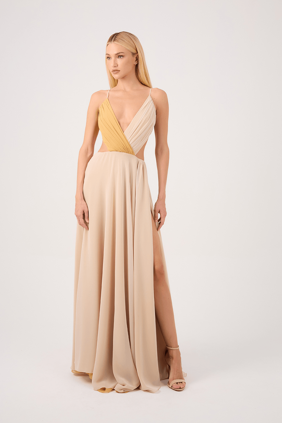 Bicolor Maxi Dress