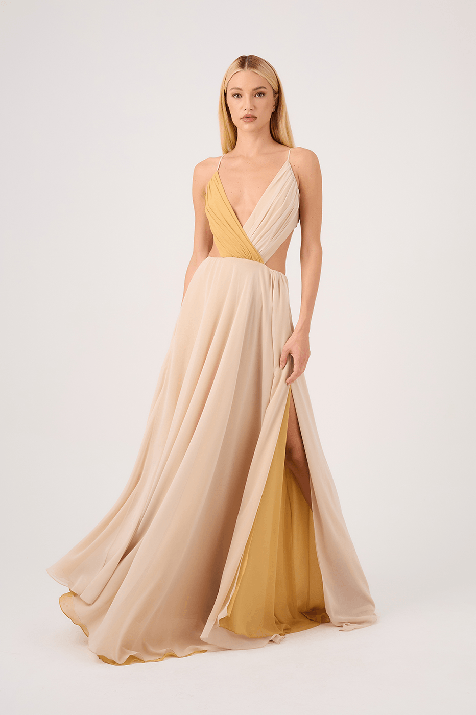Bicolor Maxi Dress