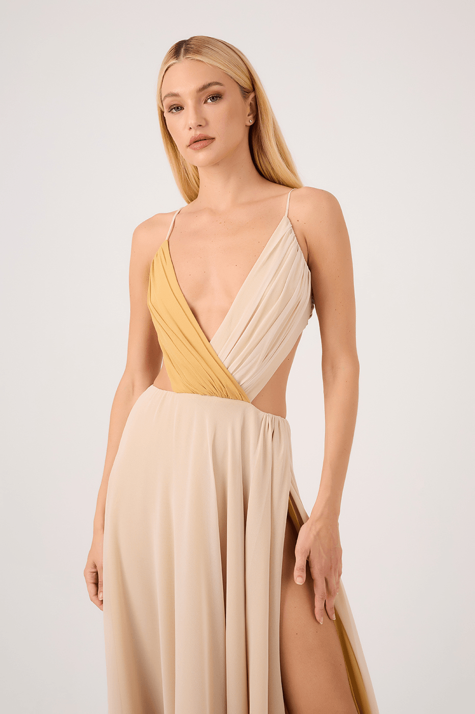 Bicolor Maxi Dress
