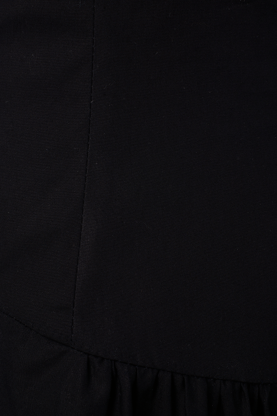 Black Draped Top and Balloon Skirt Set