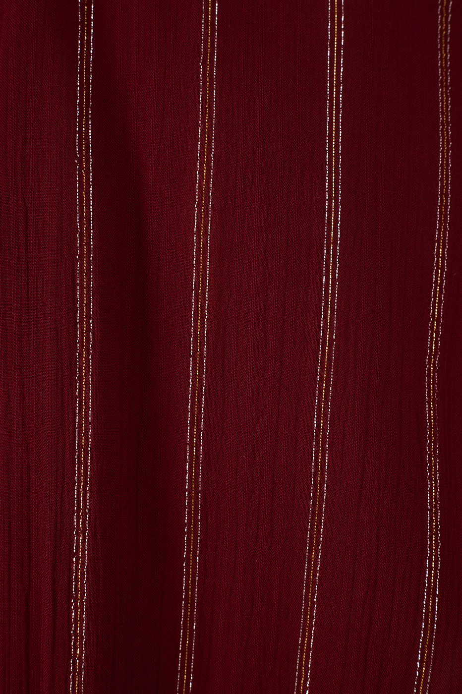 Wine Bossa Lurex  Sleeve Maxi Dress
