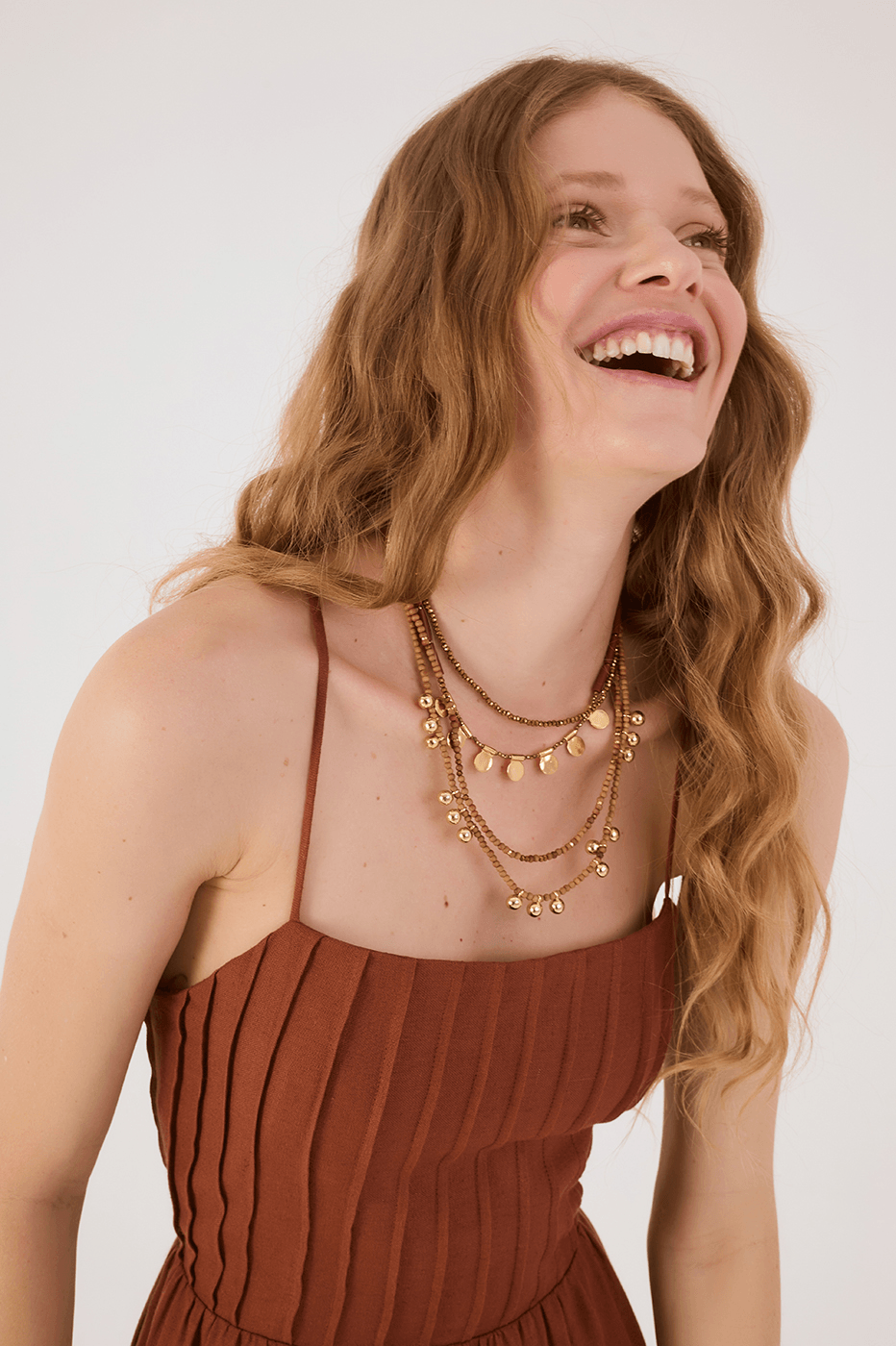 Brown Mate Square Neck Sleeveless Seam Bodice Back Ties Maxi Dress