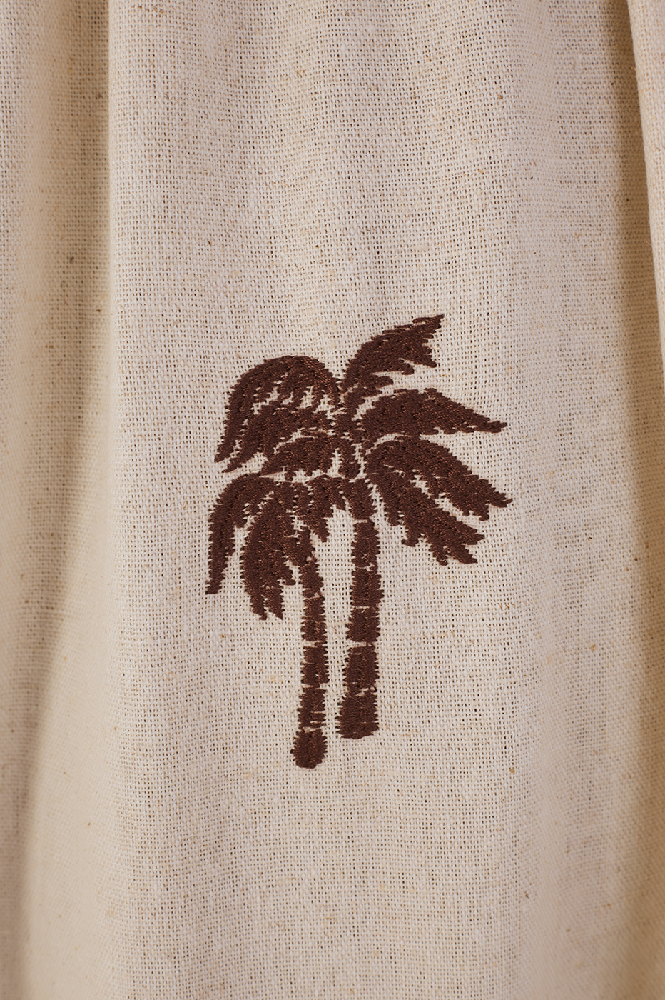 Off-White Embroidered Sun  Maxi Dress