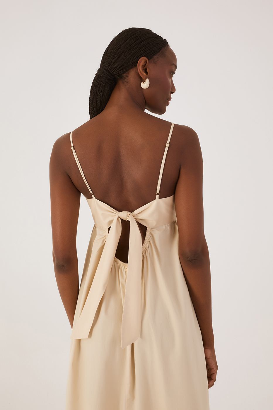 Off-White Embroidered Sun Sleeveless Maxi Dress