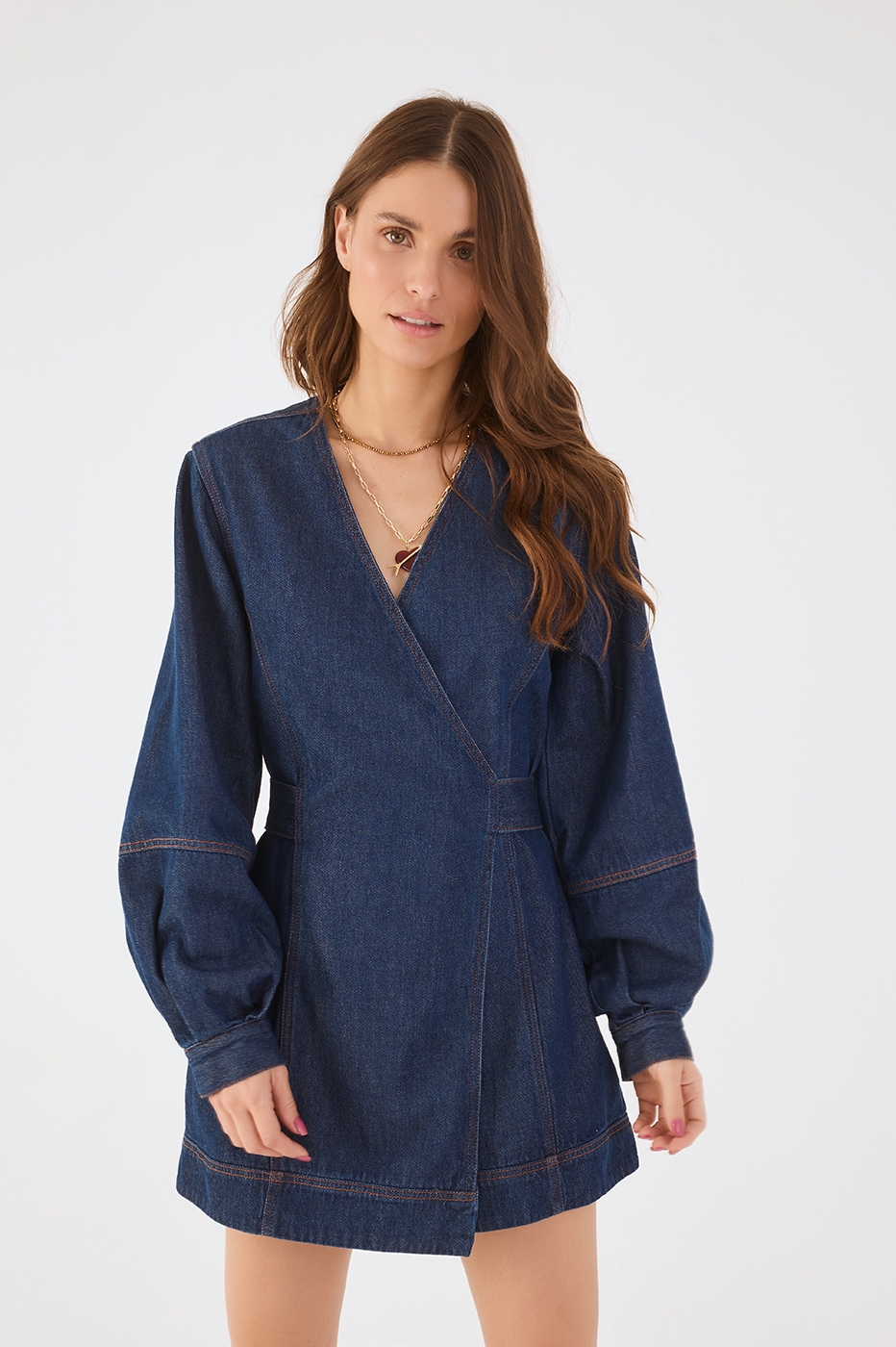 Deni Wrap Mini Dress