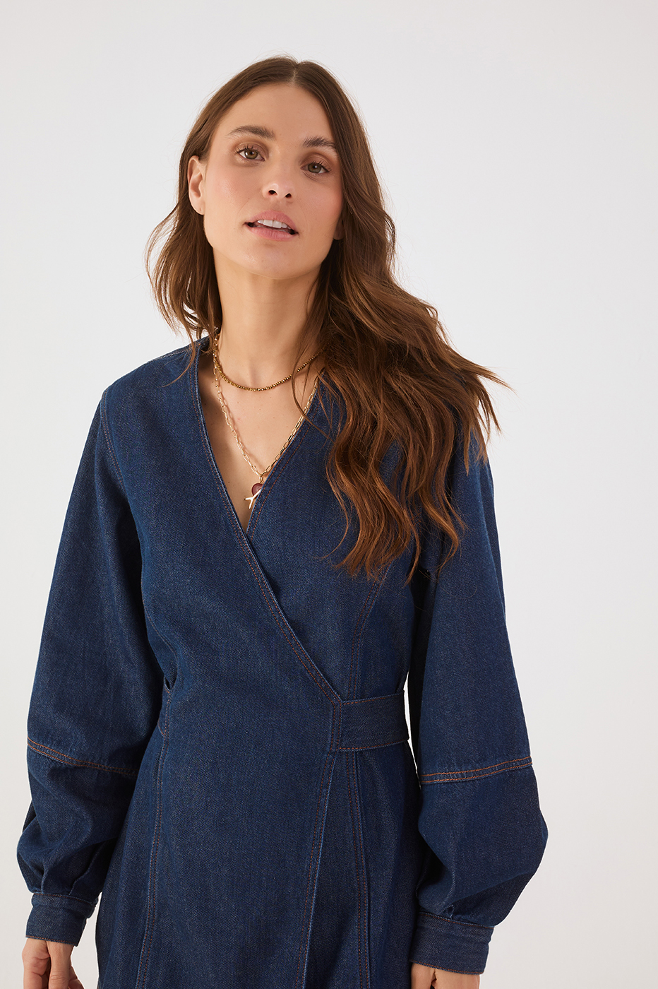 Deni Wrap Mini Dress