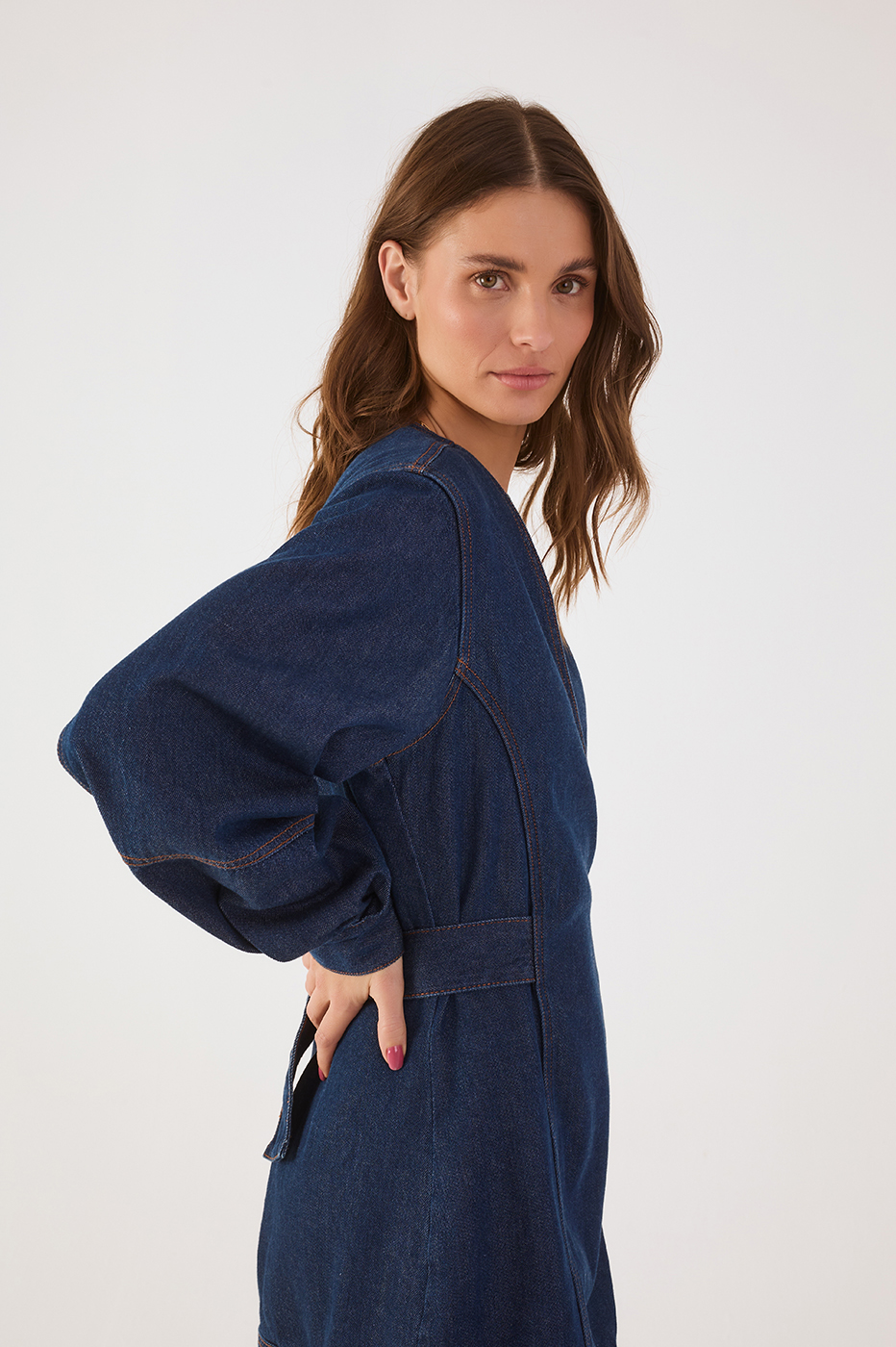 Deni Wrap Mini Dress