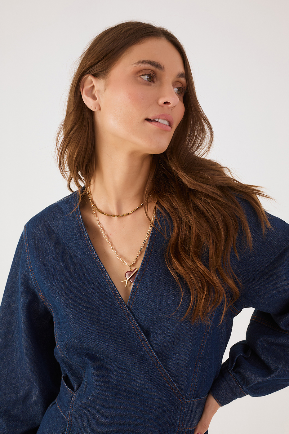 Deni Wrap Mini Dress