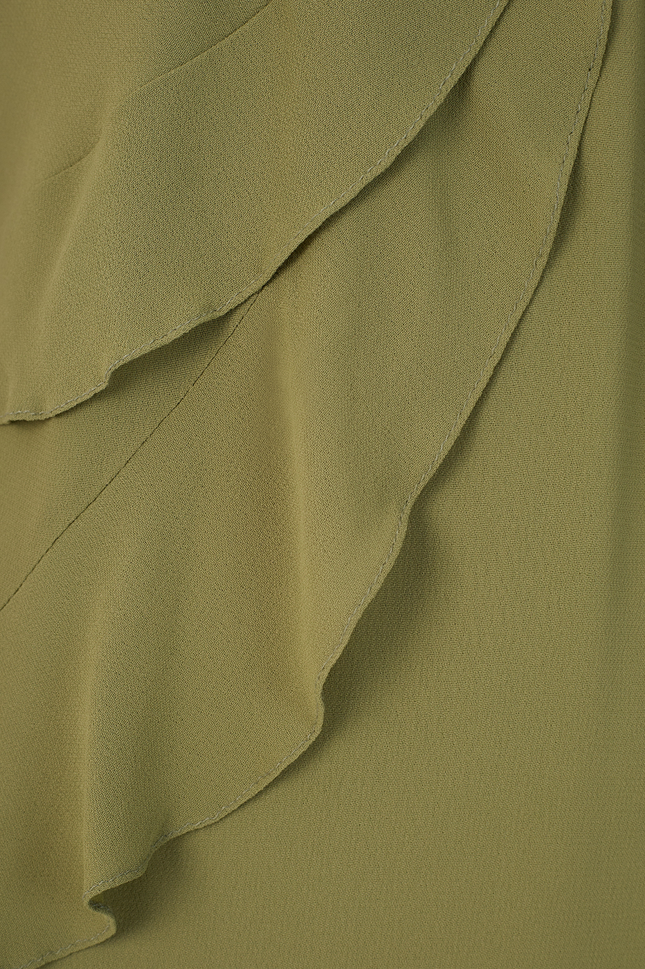 Green Layered V Neck Mini Dress