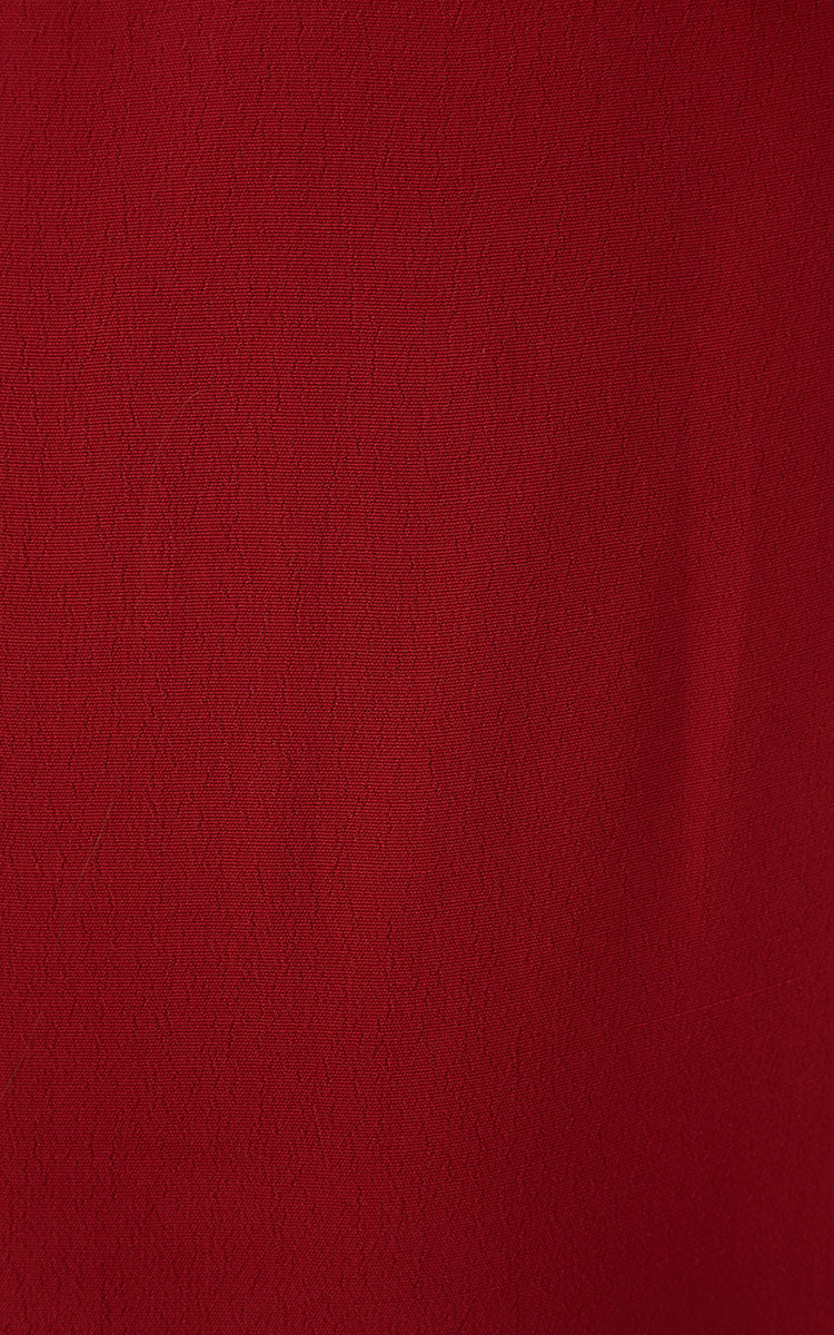 Red Sleeveless Layered Crepe Mini Dress