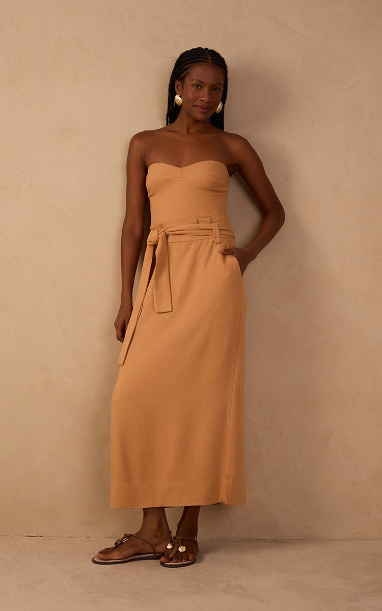 Midi Strapless Dress
