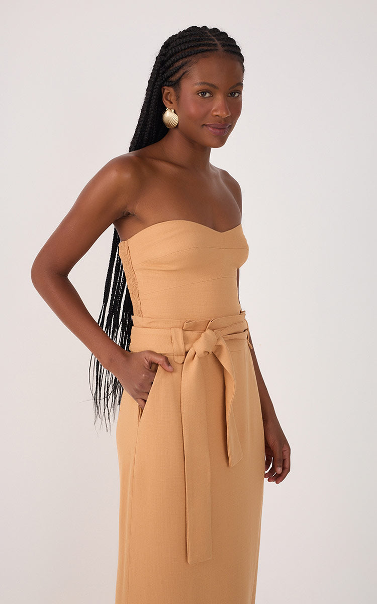 Midi Strapless Dress