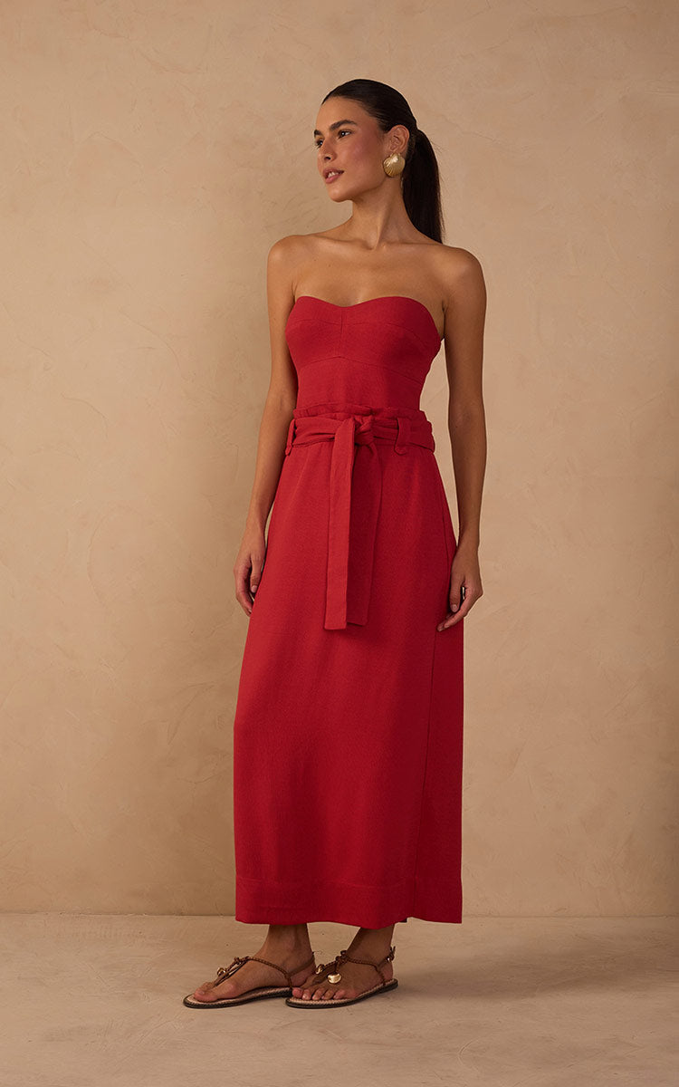 Midi Strapless Dress