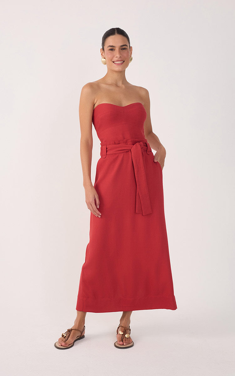 Midi Strapless Dress