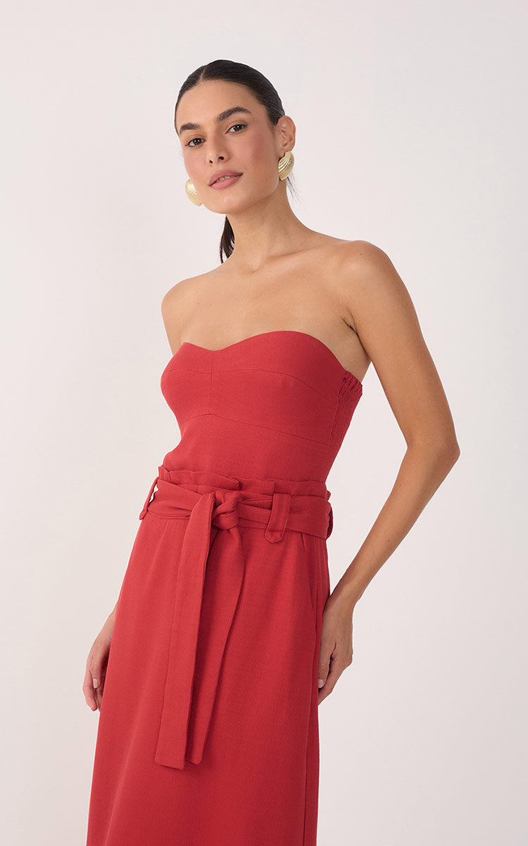 Midi Strapless Dress