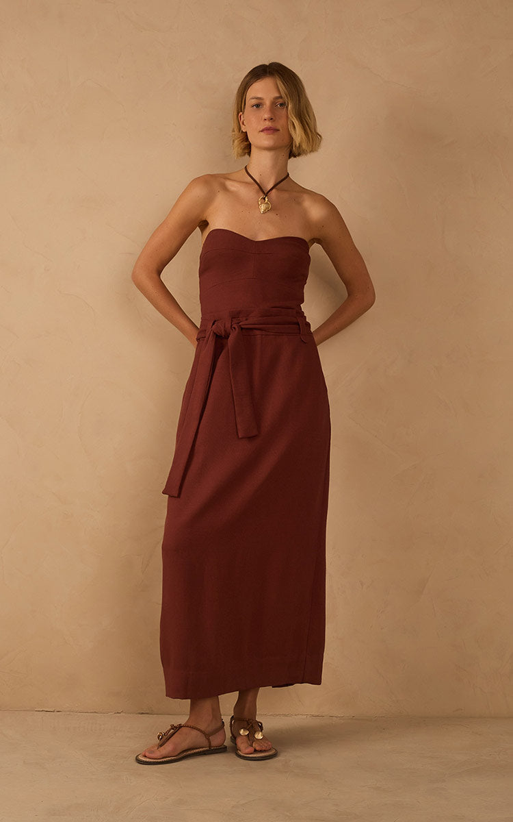 Midi Strapless Dress