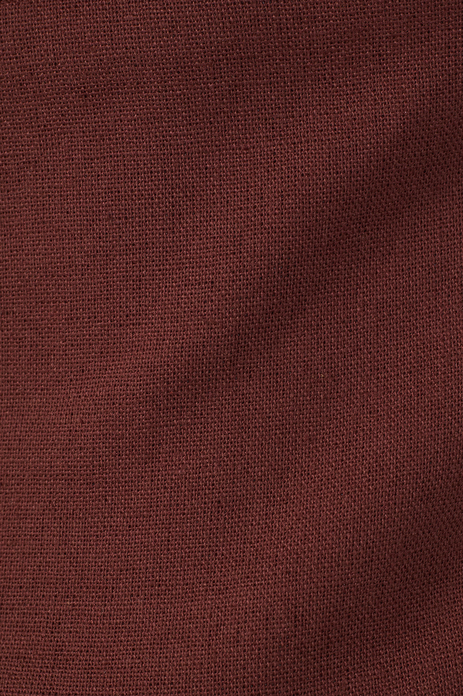 Brown Linen Cropped Large Yoke Dress
