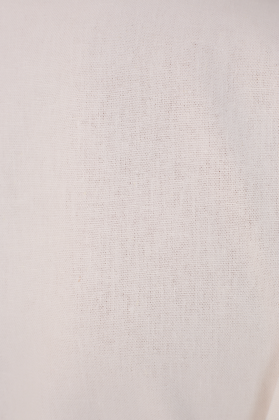 Off White Linen Short Balloon Sleeve Dress