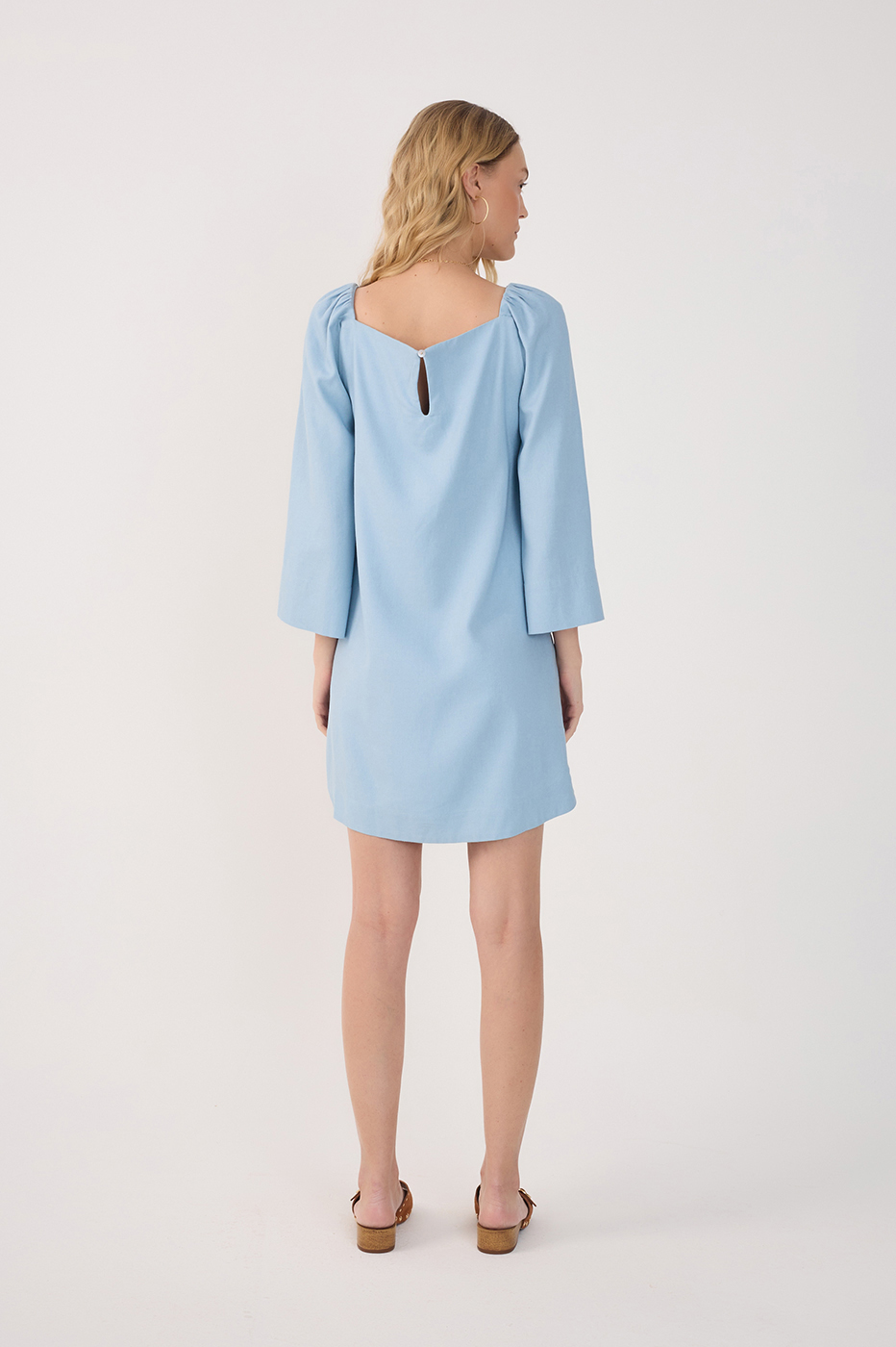 Short Linen Straight Dress
