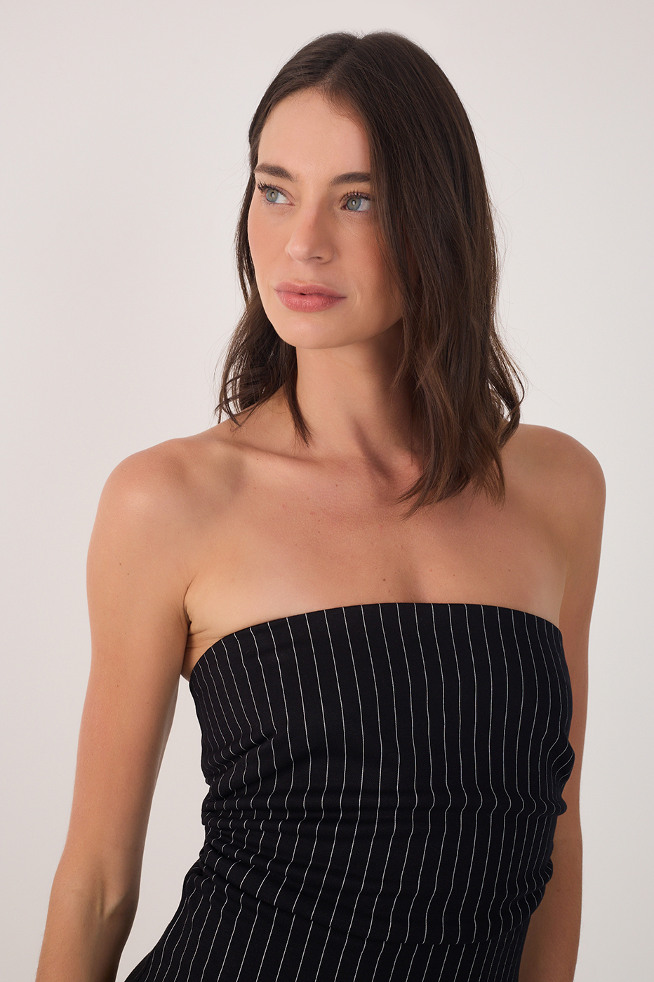 Tailored Pinstriped Dress