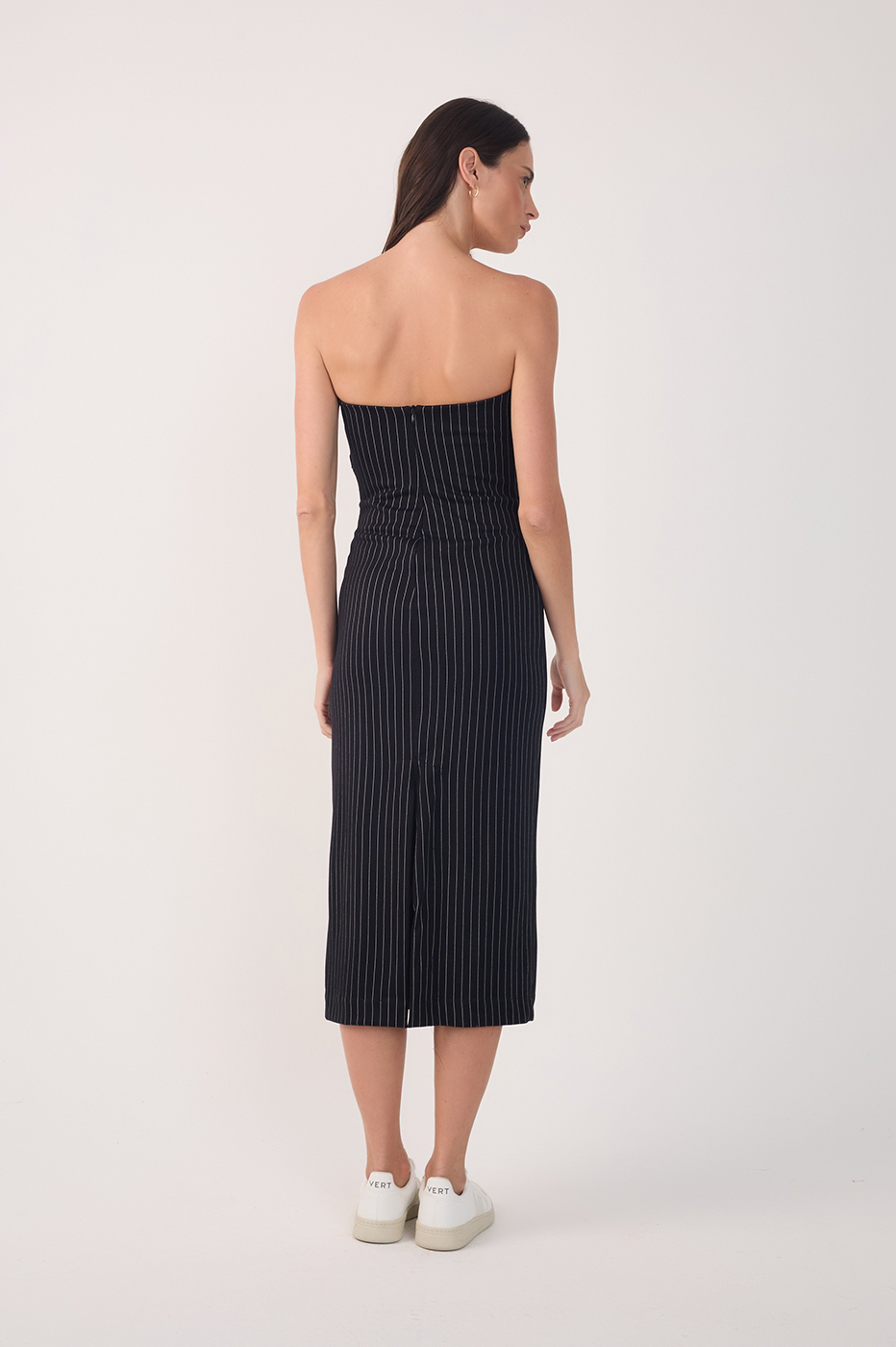 Tailored Pinstriped Dress