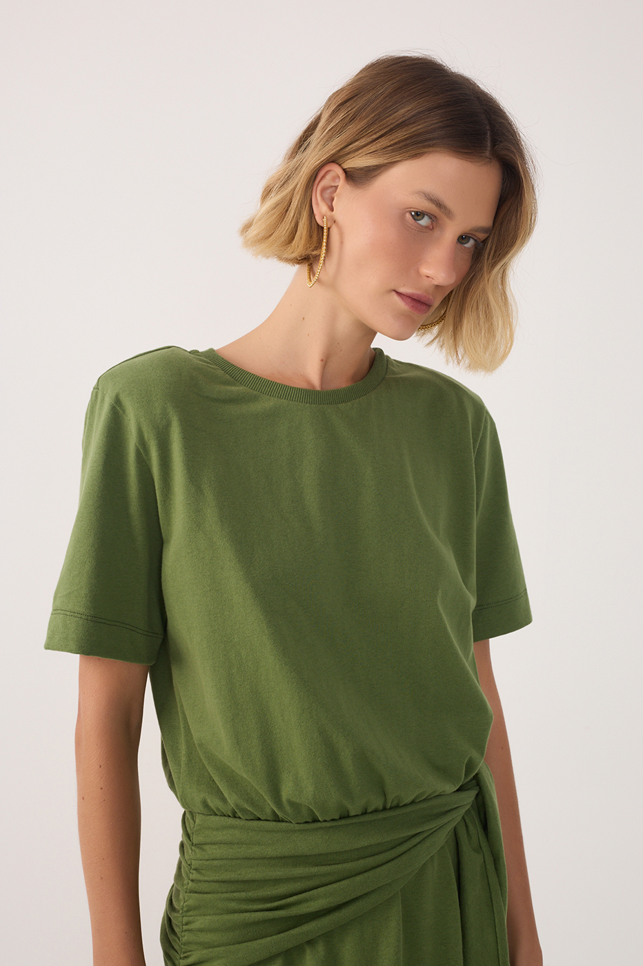 Green Coco Short Sleeve Wrap Maxi Dress