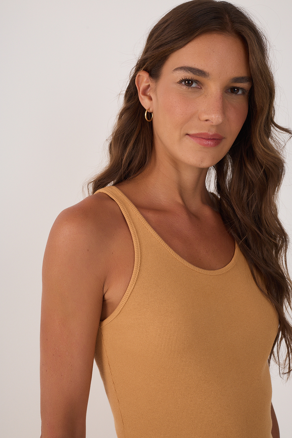Beige Tank Top Balloon Maxi Dress