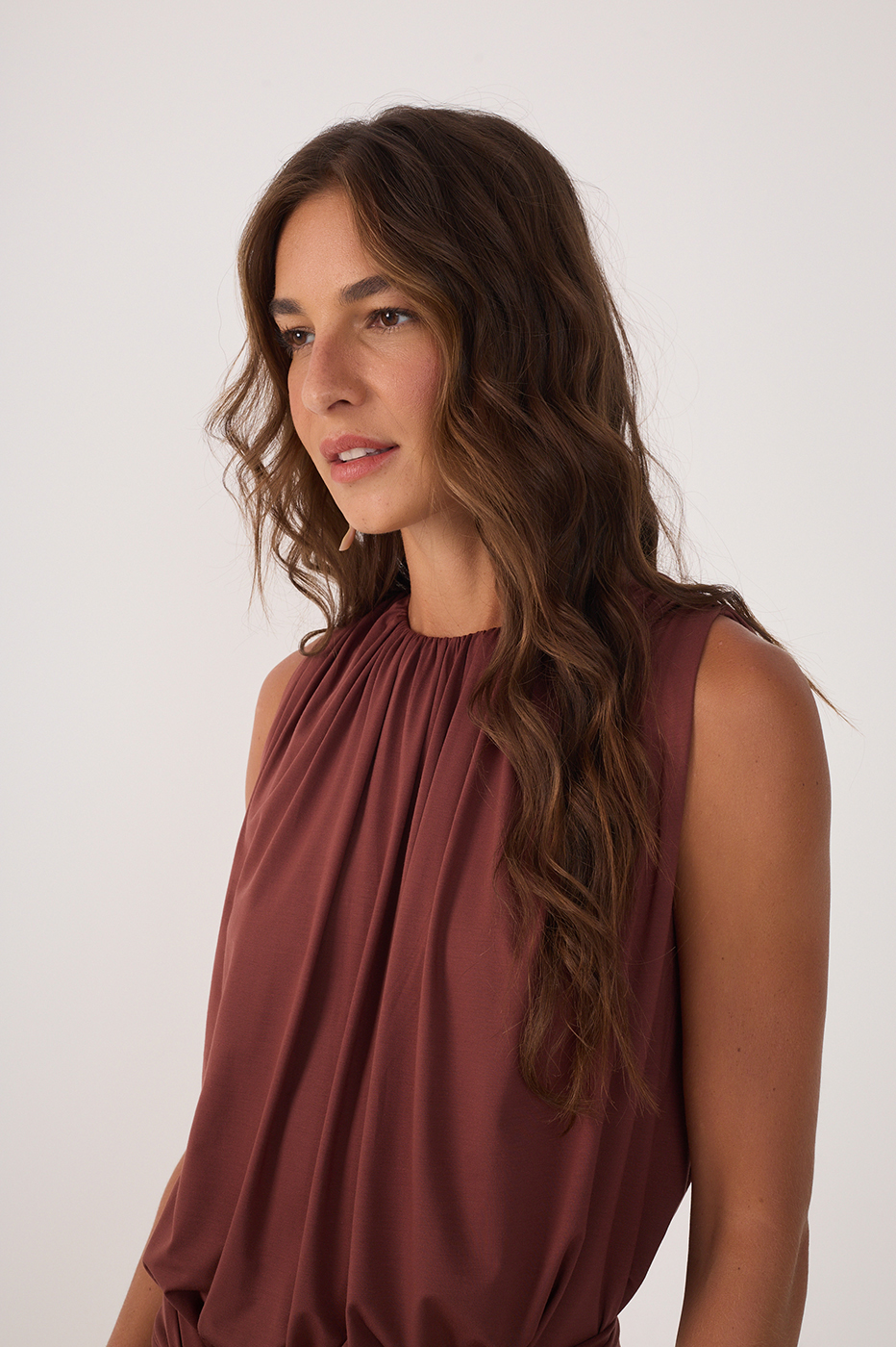 Basic Balloon Tie Belt Dress