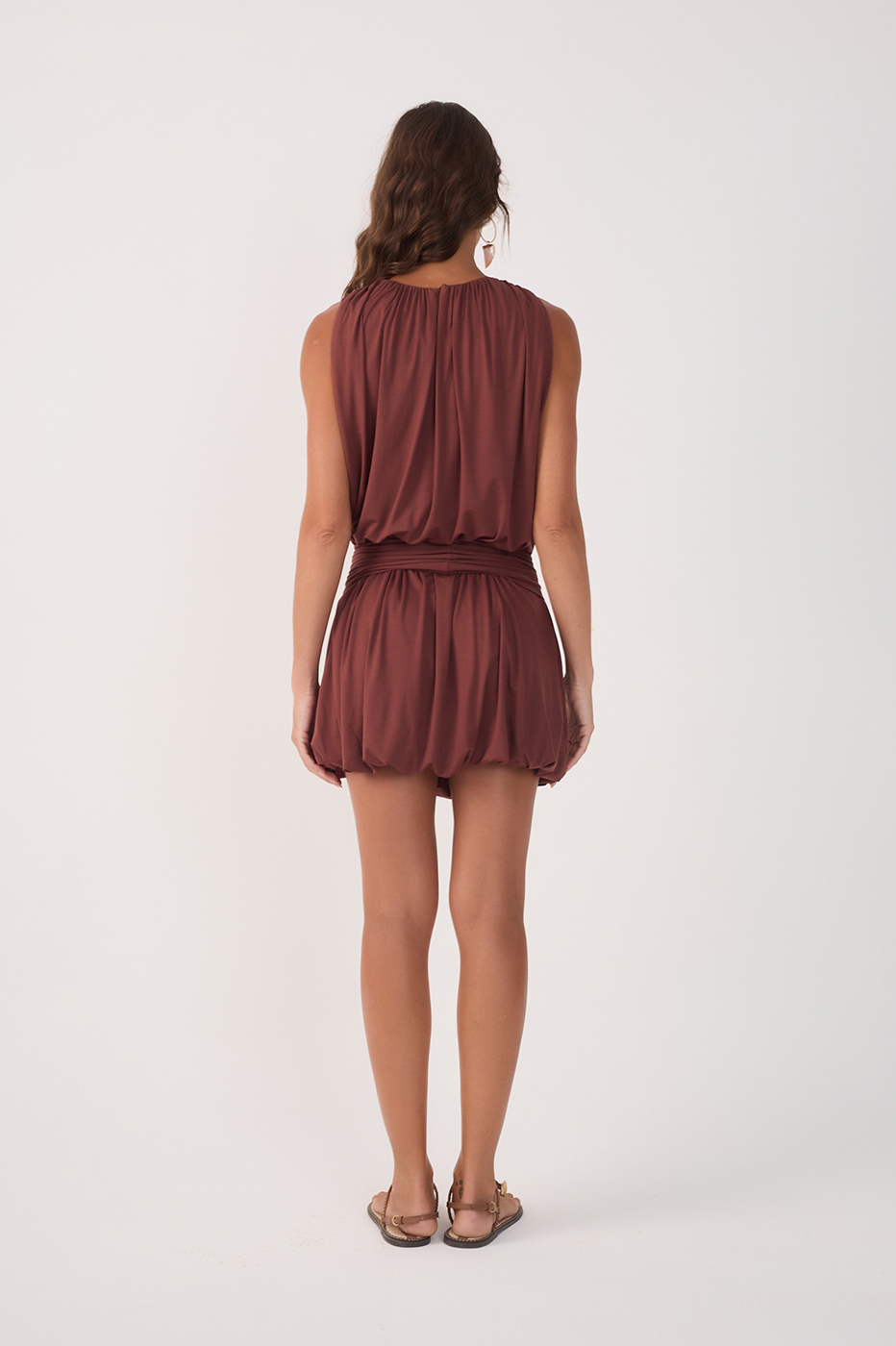 Basic Balloon Tie Belt Dress