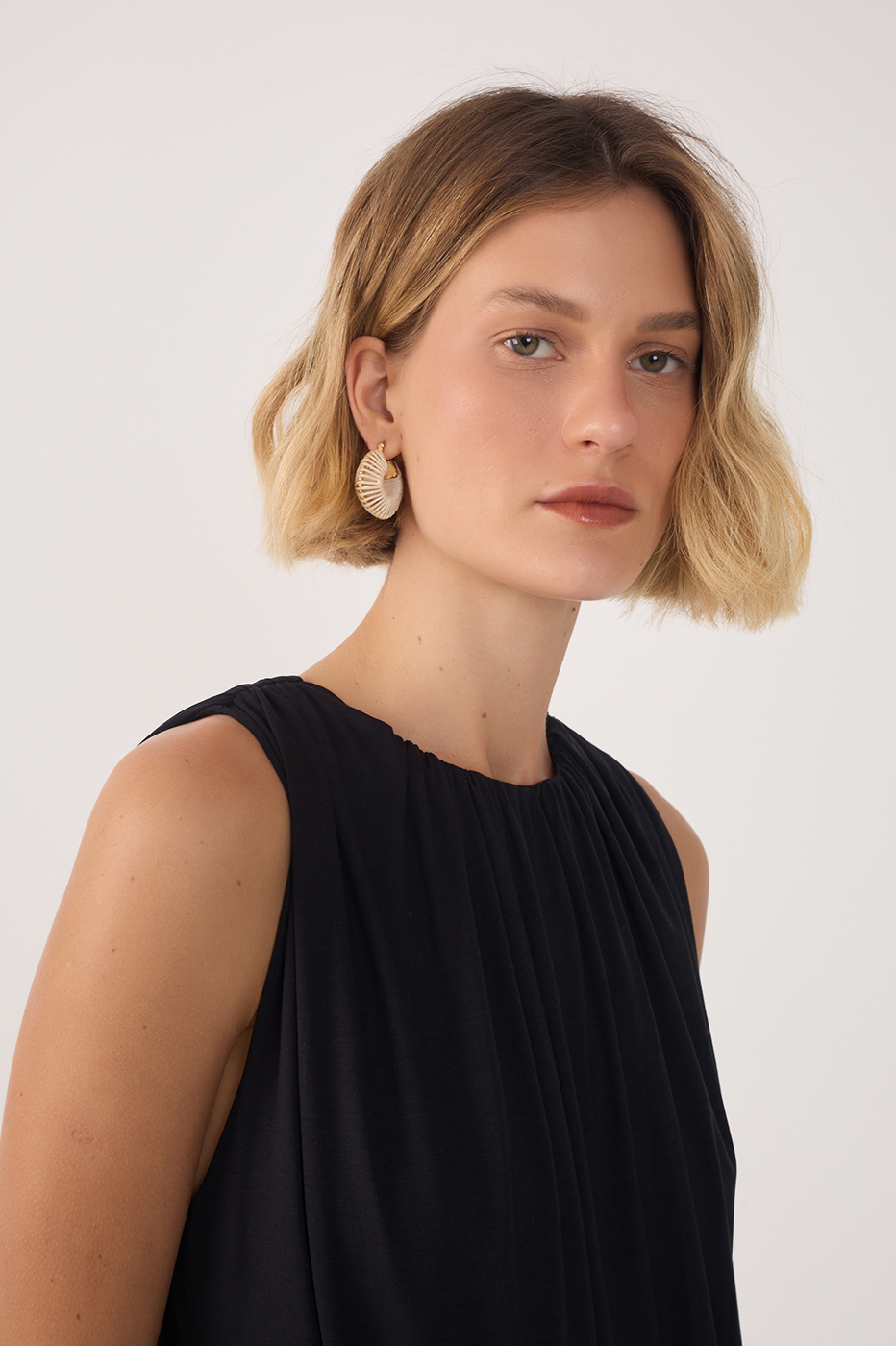 Basic Balloon Tie Belt Dress