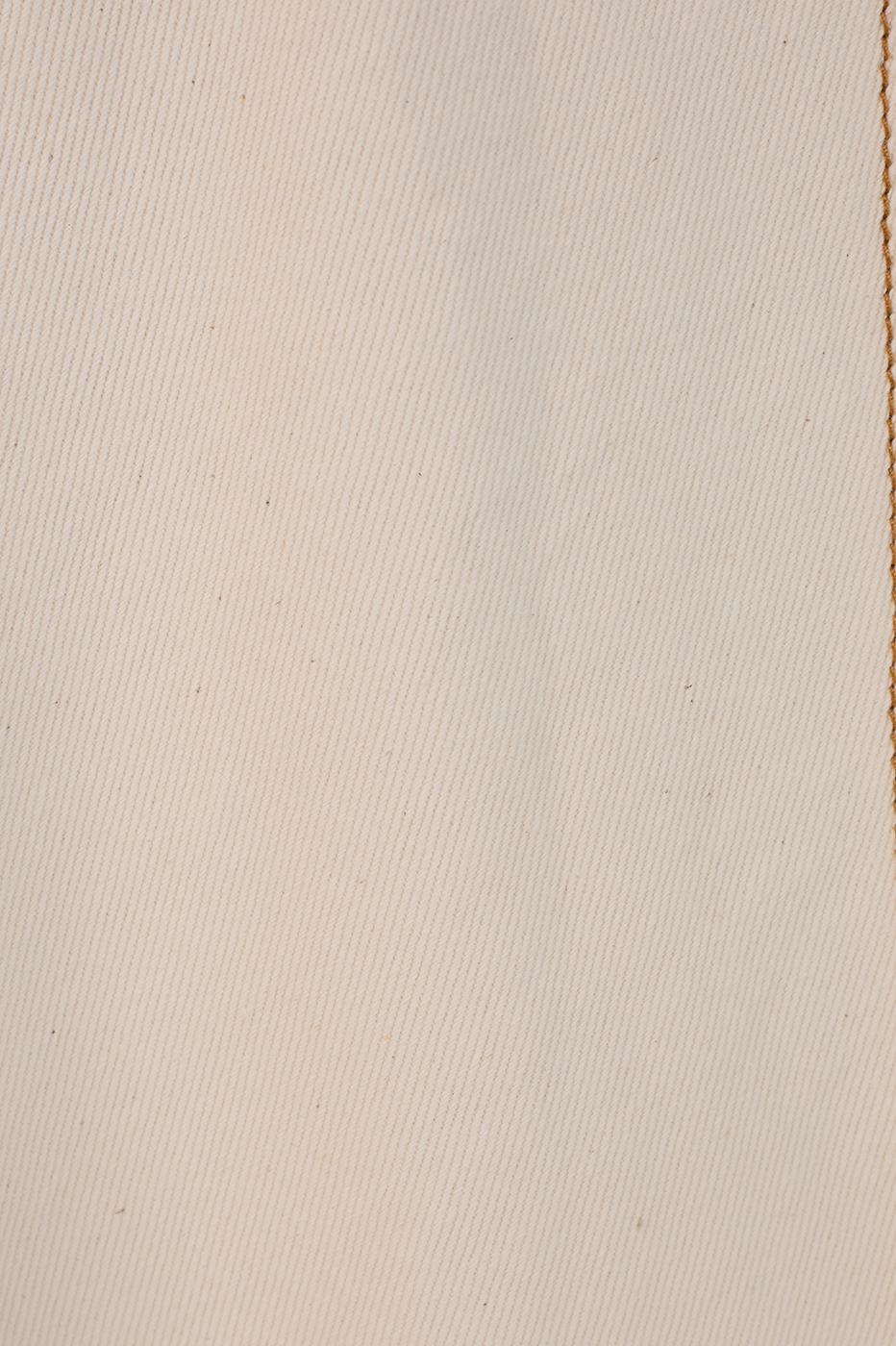 Off-White Topstitching Twill Midi Dress