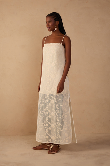 Mesh Embroidered Dress