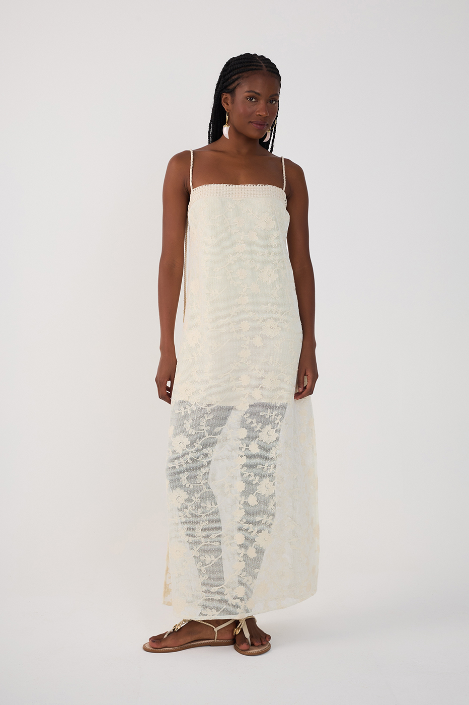 Mesh Embroidered Dress