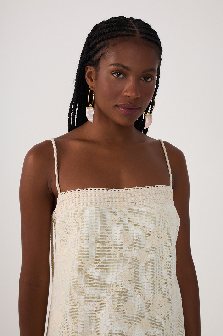 Mesh Embroidered Dress