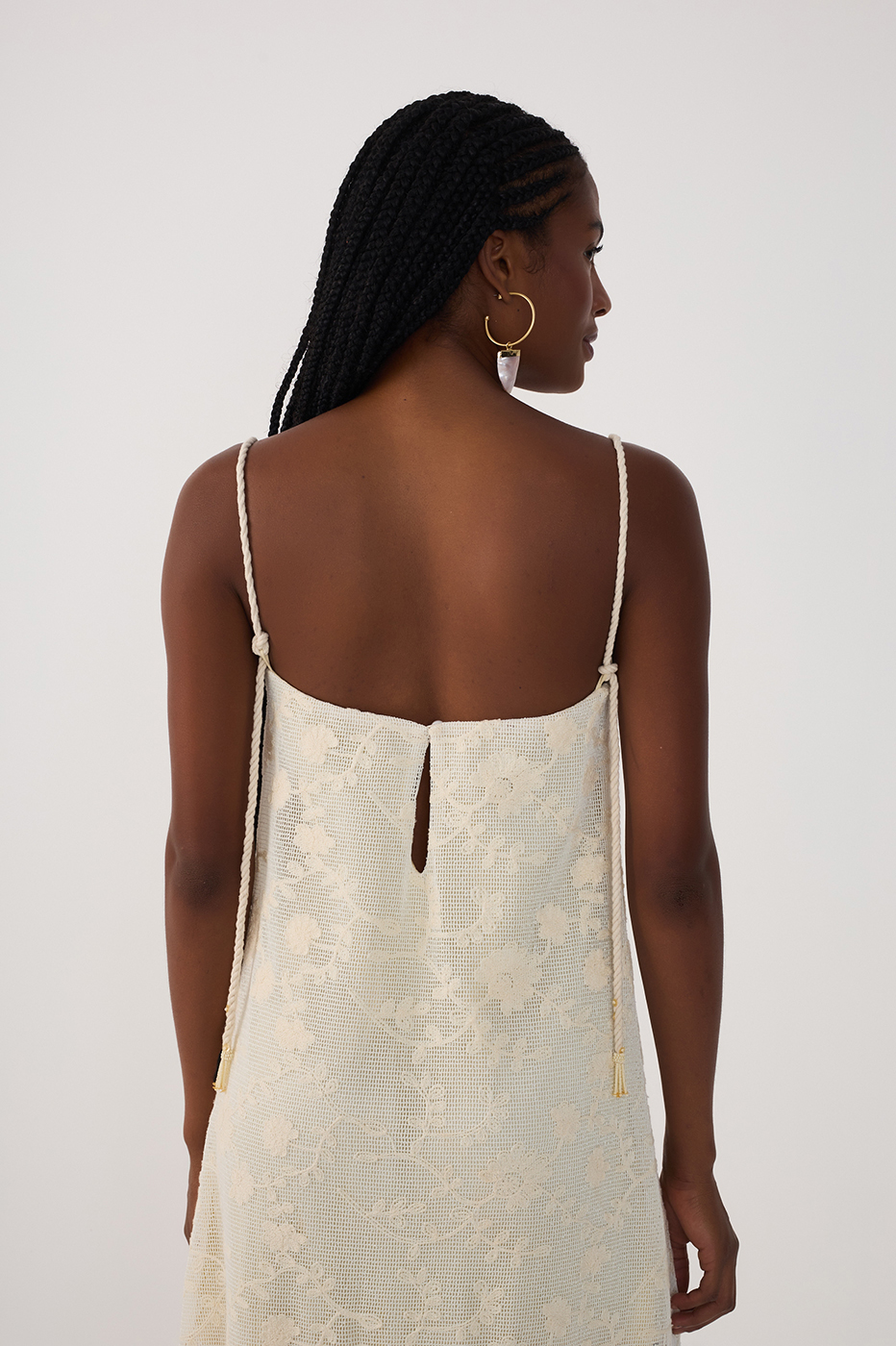 Mesh Embroidered Dress