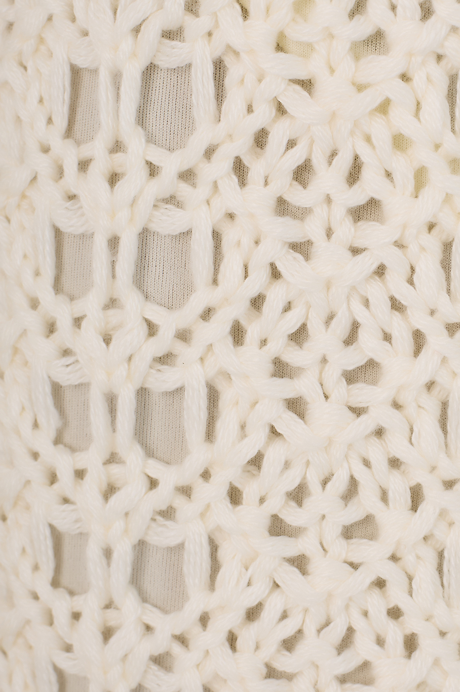 Off-White Long Sleeve Tricot Mini Dress